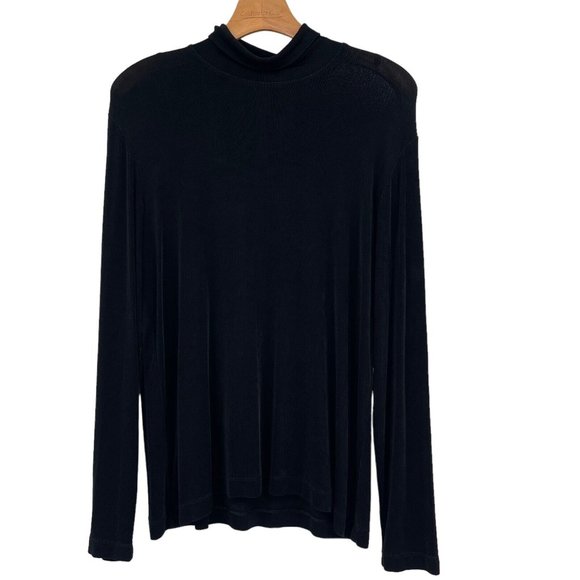 Chico's Tops - Chicos 2 travelers woman’s mock neck black shirt top long sleeve size large